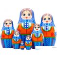 Развивающая игра Брестская Матрешка Девушка в немецком платье Dirndl (набор 7 шт)