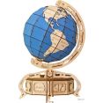 Сборная модель Eco-Wood-Art Глобус (голубой)