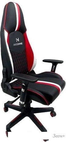 Кресло AksHome Bolid Eco 80349 (белый/черный/красный)