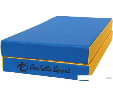 Cпортивный мат Perfetto Sport №3 складной 100x100x10 (синий/желтый)