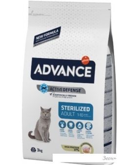 Корм для кошек Advance Sterilized Adult Turkey 15 кг