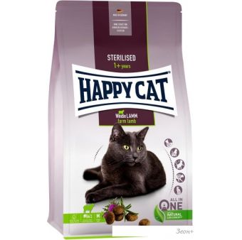 Сухой корм для кошек Happy Cat Sterilised Weide-Lamm Пастбищный ягненок 10 кг