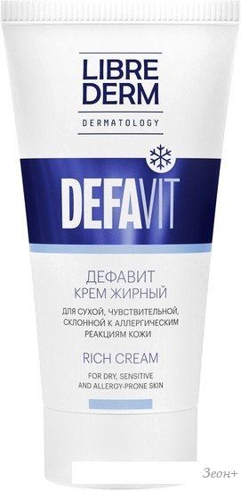 Librederm Крем для лица Defavit восстанавливающий успокаивающий витаминный жирный (50 мл)
