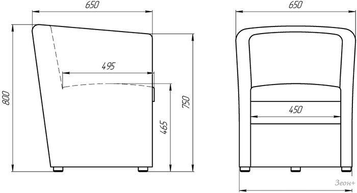 Интерьерное кресло Лама-мебель Рико (Bahama Plus Stone)