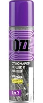 Аэрозоль от насекомых Ozz от комаров, мошек и клещей 020608 (150 мл)