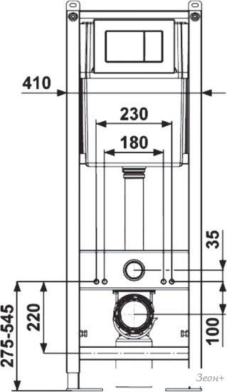 Инсталляция для унитаза Berges Wasserhaus Atom 040331 (хром)