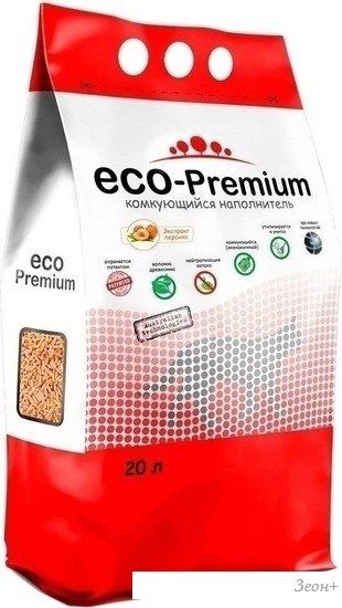Наполнитель для туалета Eco-Premium с ароматом персика 20 л