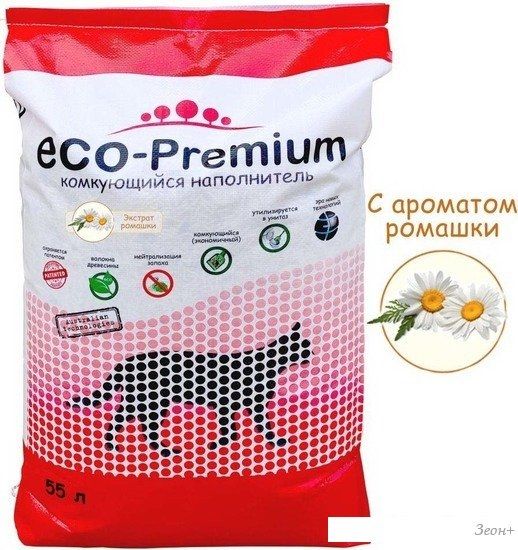 Наполнитель для туалета Eco-Premium с ароматом ромашки 55 л