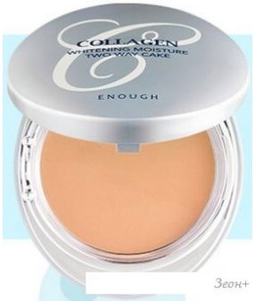 Компактная пудра Enough Collagen Whitening Moisture Twoway Cake Со сменным блоком тон 21 (2x13 г)