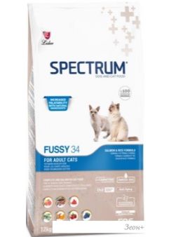 Сухой корм для кошек Spectrum Fussy 34 с рыбой 12 кг