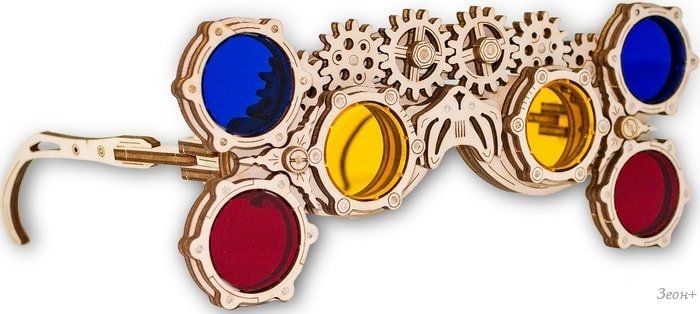 Сборная модель Eco-Wood-Art Очки-гогглы Треугольник