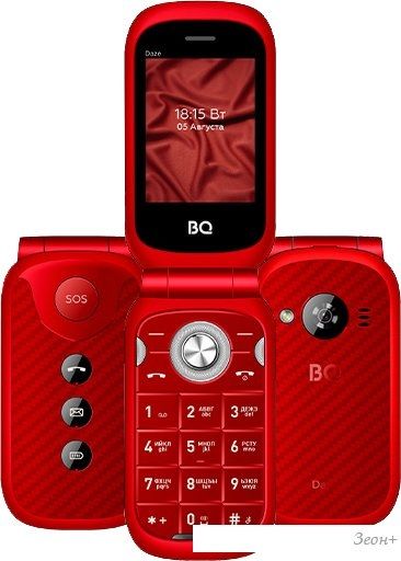 Кнопочный телефон BQ-Mobile BQ-2451 Daze (красный)