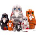 Развивающая игра Брестская Матрешка Коты (набор 7 шт)