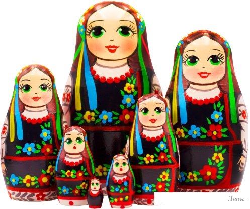 Развивающая игра Брестская Матрешка В украинской вышиванке (набор 7 шт)