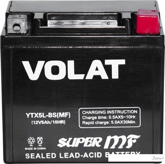 Мотоциклетный аккумулятор VOLAT YTX5L-BS (5 А·ч)