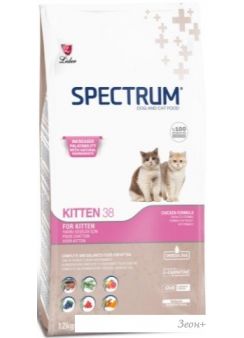 Сухой корм для кошек Spectrum Kitten 38 с курицей 12 кг