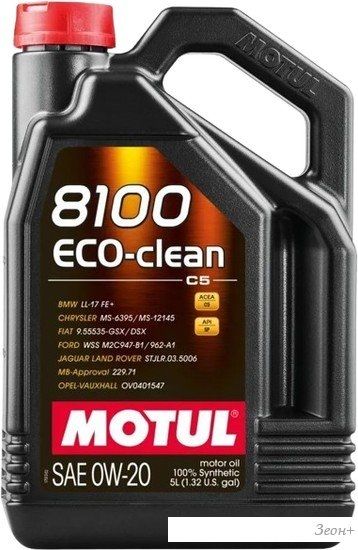 Моторное масло Motul 8100 Eco-clean 0W-20 5л