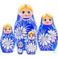 Развивающая игра Брестская Матрешка В синем наряде с ромашками (набор 5 шт)