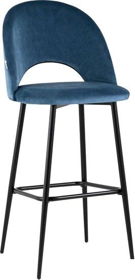 Стул Stool Group Меган велюр барный (пыльно-синий)