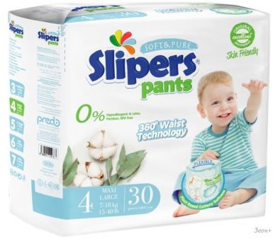 Трусики-подгузники Slipers 4 Maxi L (7-18 кг) 30 шт