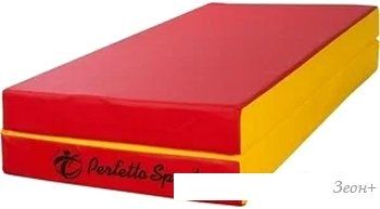 Cпортивный мат Perfetto Sport №3 складной 100x100x10 (красный/желтый)
