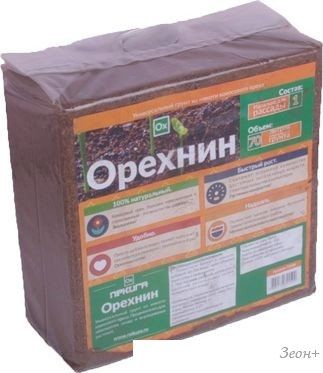 Грунт Nekura Субстрат из мякоти кокосового ореха Орехнин-1 (5 кг)