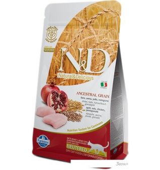 Сухой корм для кошек Farmina N&D Low Grain Cat Chicken & Pomegranate Neutered 5 кг