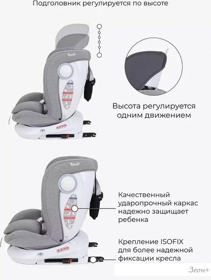 Детское автокресло Rant Drive Isofix Active Line LB619 (серый)