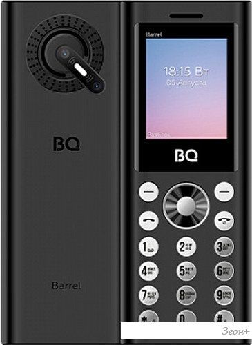 Кнопочный телефон BQ-Mobile BQ-1858 Barrel (черный/серебристый)