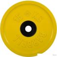 Диск MB Barbell Евро-классик 51 мм (1x15 кг, желтый)