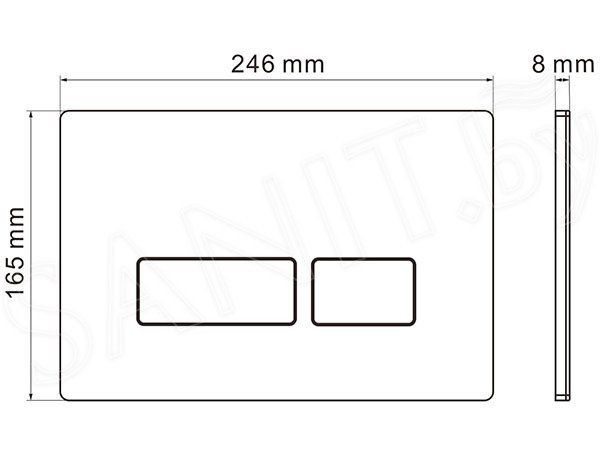 Унитаз подвесной Roxen Egg в комплекте с инсталляцией StounFix Slim 6 в 1 964170 (кнопка: белый глянец)