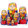 Развивающая игра Брестская Матрешка С тюльпанами в народном голландском костюме (набор 7 шт)