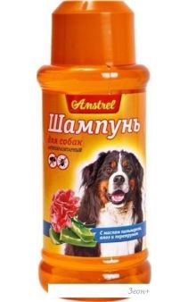 Шампунь Amstrel для собак с маслом пальмарозы, алоэ и экстрактом пиретрума 120мл