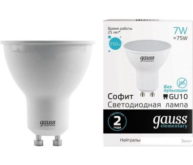   Gauss LED MR16 GU10 7  4100  13627