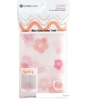  Sungbo Cleamy Clean&Beauty White Pattern Shower Towel (28x95)