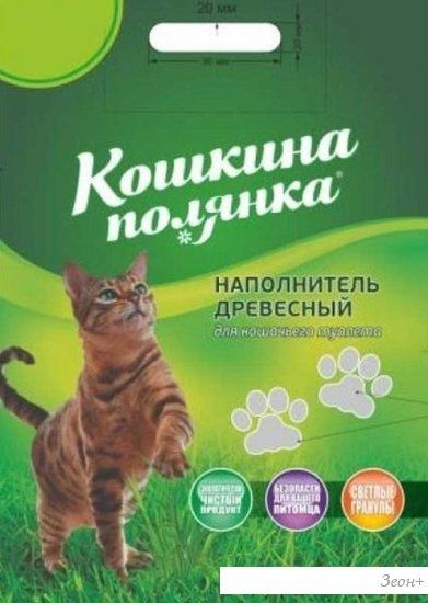 Наполнитель для туалета Кошкина Полянка Древесный 12 л
