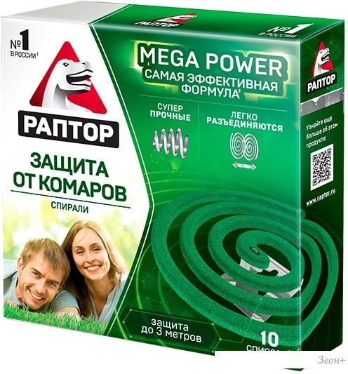 Спираль от насекомых Раптор спирали от комаров 10 шт