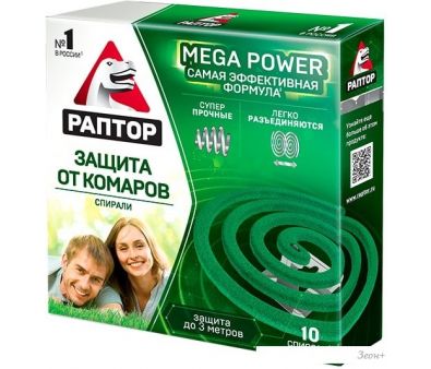 Спираль от насекомых Раптор спирали от комаров 10 шт