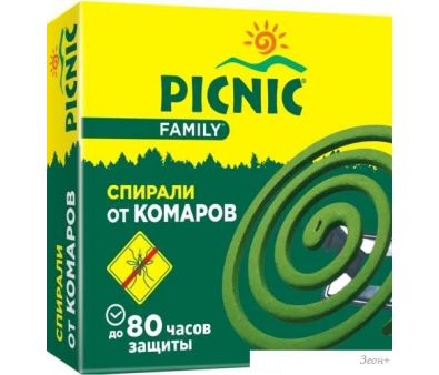 Спираль от насекомых Picnic от комаров Family 10 шт