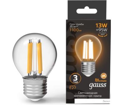   Gauss Filament  13W 1100lm 2700 27 LED 1/10/50 105802113