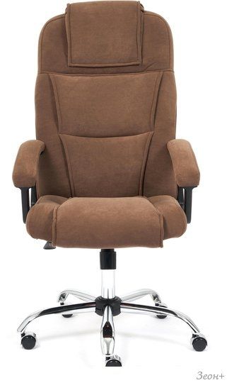 Кресло TetChair Бергамо хром (флок, коричневый)