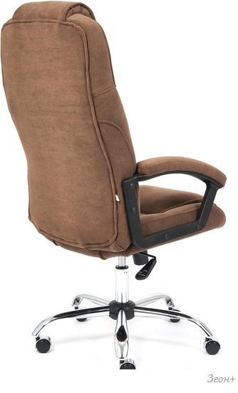 Кресло TetChair Бергамо хром (флок, коричневый)