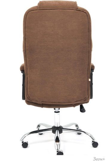 Кресло TetChair Бергамо хром (флок, коричневый)