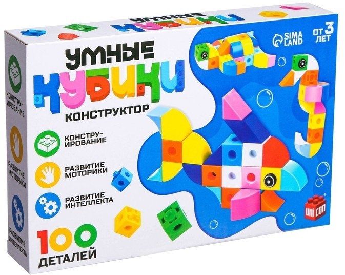 Конструктор Unicon Умные кубики 9185605 (100 эл)