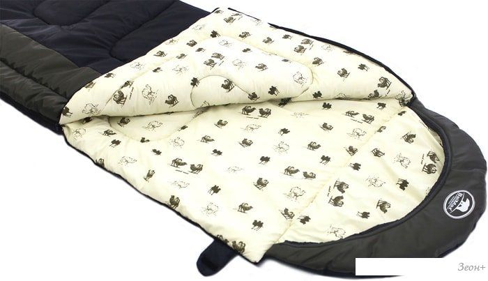 Спальный мешок BalMax-Tex Аляска Camping Plus -15 (черный/хаки)