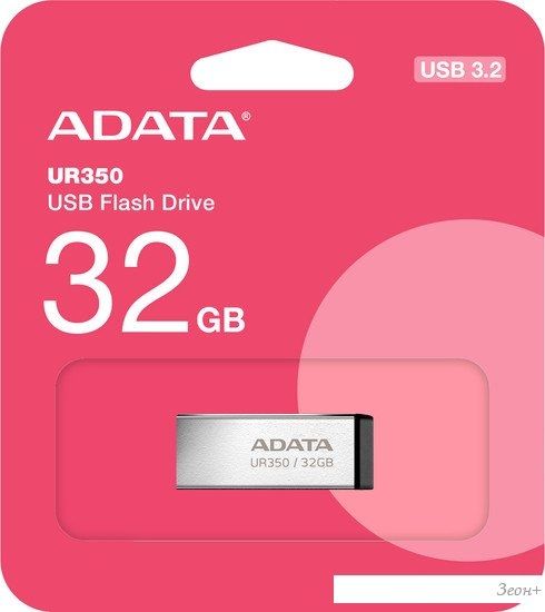 USB Flash ADATA UR350 32GB UR350-32G-RSR/BK (серебристый/черный)