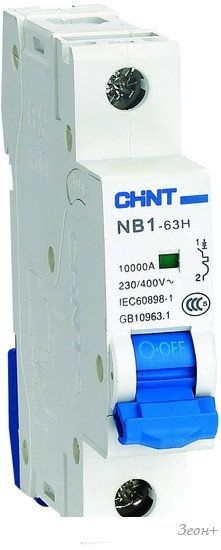 Выключатель автоматический Chint NB1-63H 1P 6A 10кА D (R) 179807