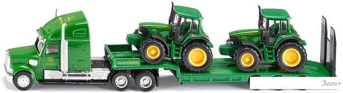 Набор Siku John Deere Тягач с 2 тракторами 1837