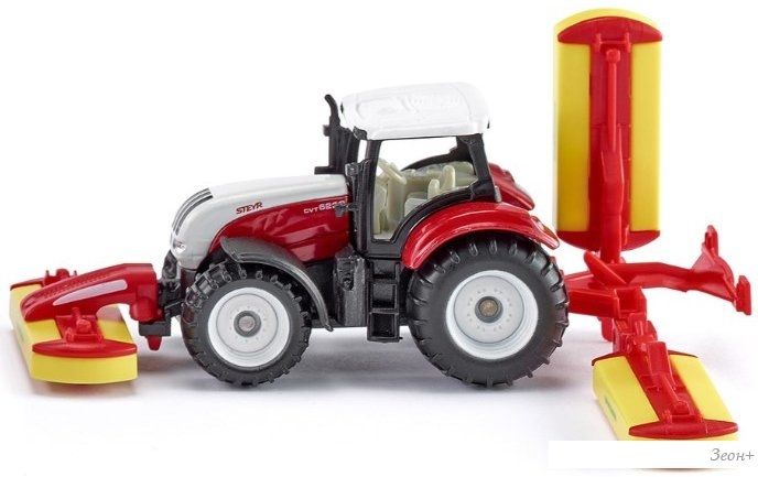 Трактор Siku Steyr с газонокосилкой Poettinger 1672