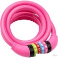 Тросовый велозамок Rexant 79-0214 150 см (розовый)